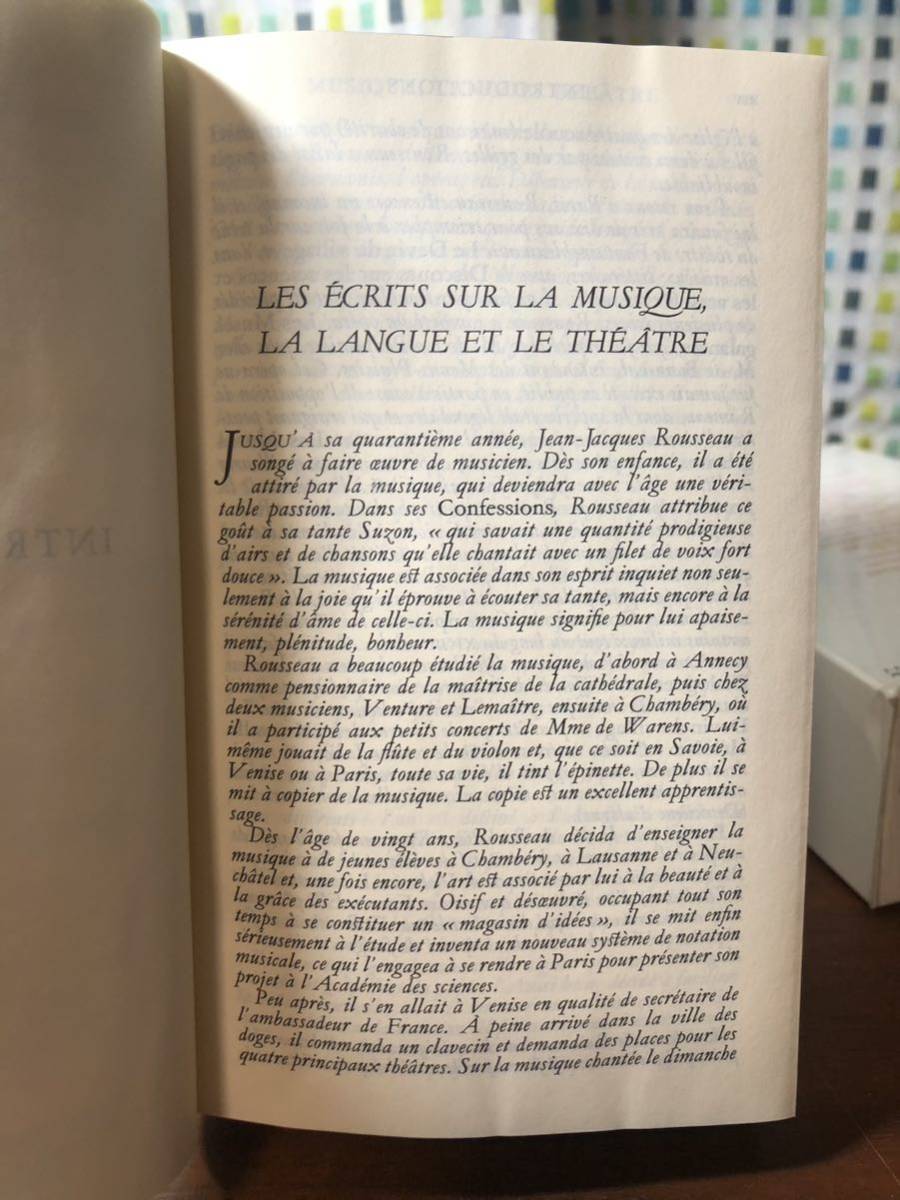 フランス語 プレイヤード叢書 ルソー uvres Compltes (Tome 5-crits