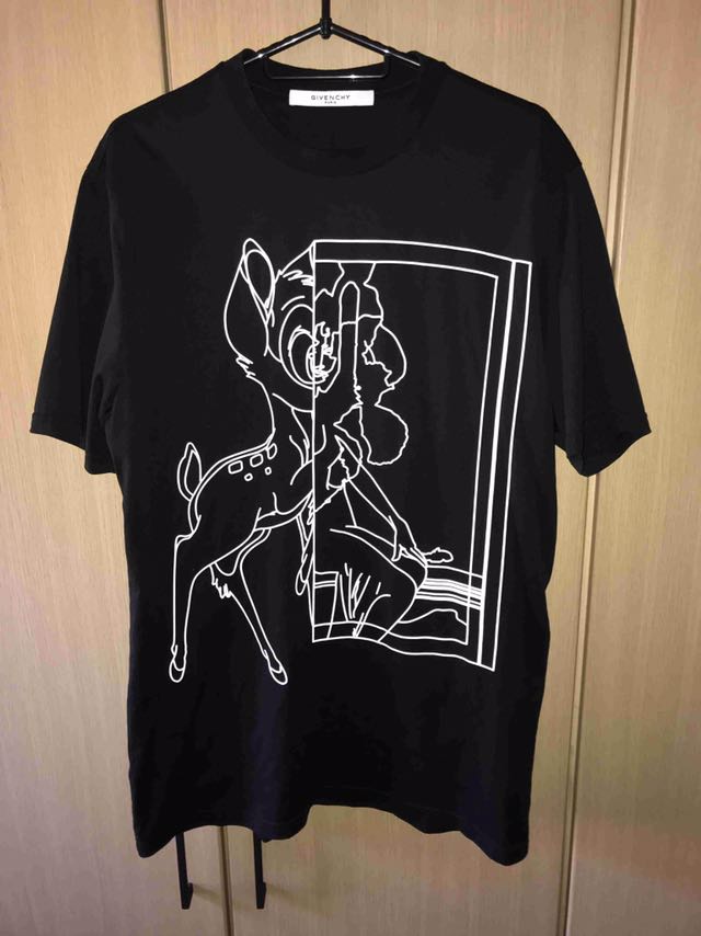 正規限定 17SS Givenchy ジバンシィ バンビ モノトーン Tシャツ XS