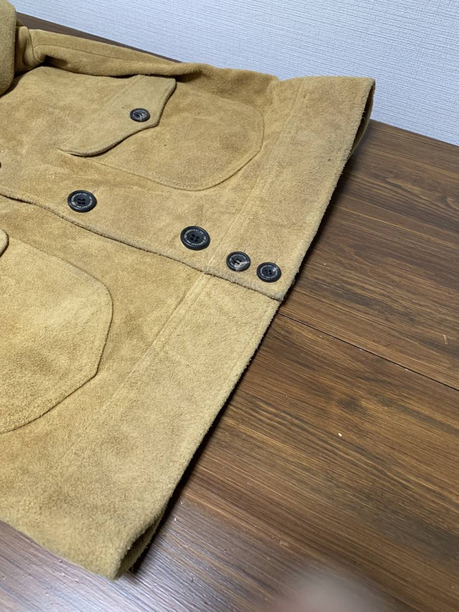 [TMT] 16AW 定価107,800 COW SUEDE JKT スウェードレザージャケット XL 牛革 ベージュ ティーエムティー_画像6