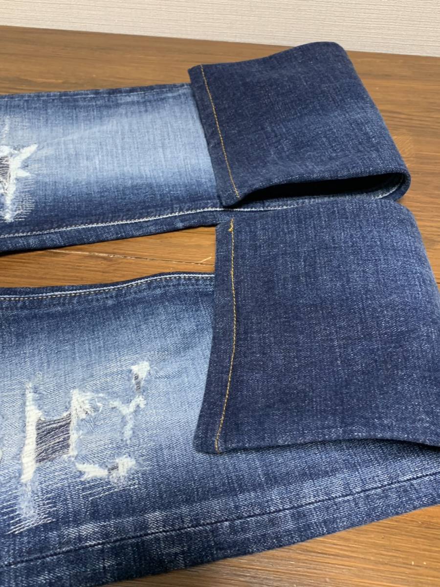 美品☆[FDMTL] 定価28,600 SKINNY FIT STRAIGHT ストレッチスキニー インディゴデニムパンツ 30 日本製 ファンダメンタル_画像7