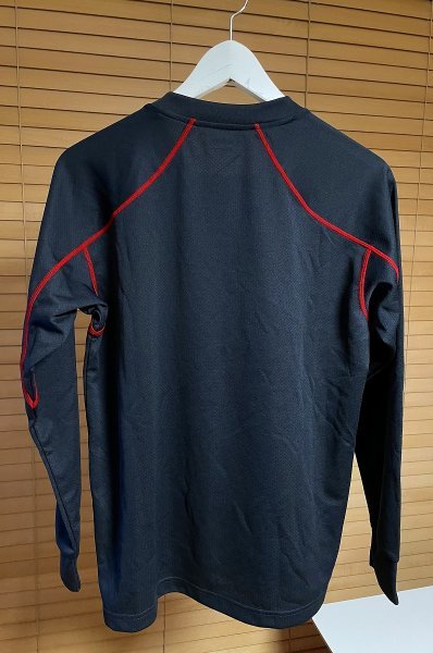 【激安 国内正規品 K2JA4541】mizuno ミズノ ポリエステル100％ プラクティス シャツ ゲーム Tシャツ 長袖 M ブラック スポーツ 野球 黒_画像3