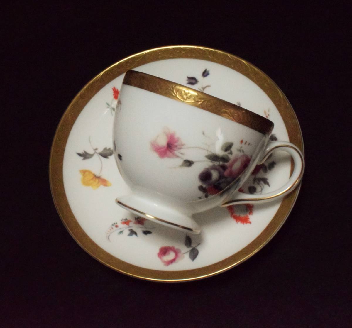 未使用品】 Saucer & Cup フローラル・ゴールド ウェッジウッド GOLD