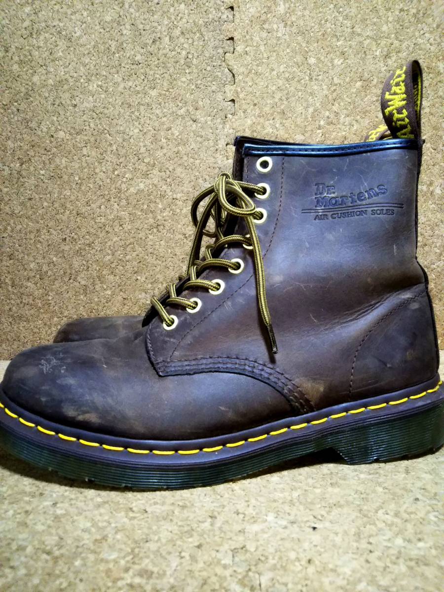 【Dr.MARTENS】ドクターマーチン 1460 8ホールブーツ UK6 (25cm ) 8EYE BOOT CRAZY HORSE クレイジーホース 刻印あり 希少レア【良品】_画像3