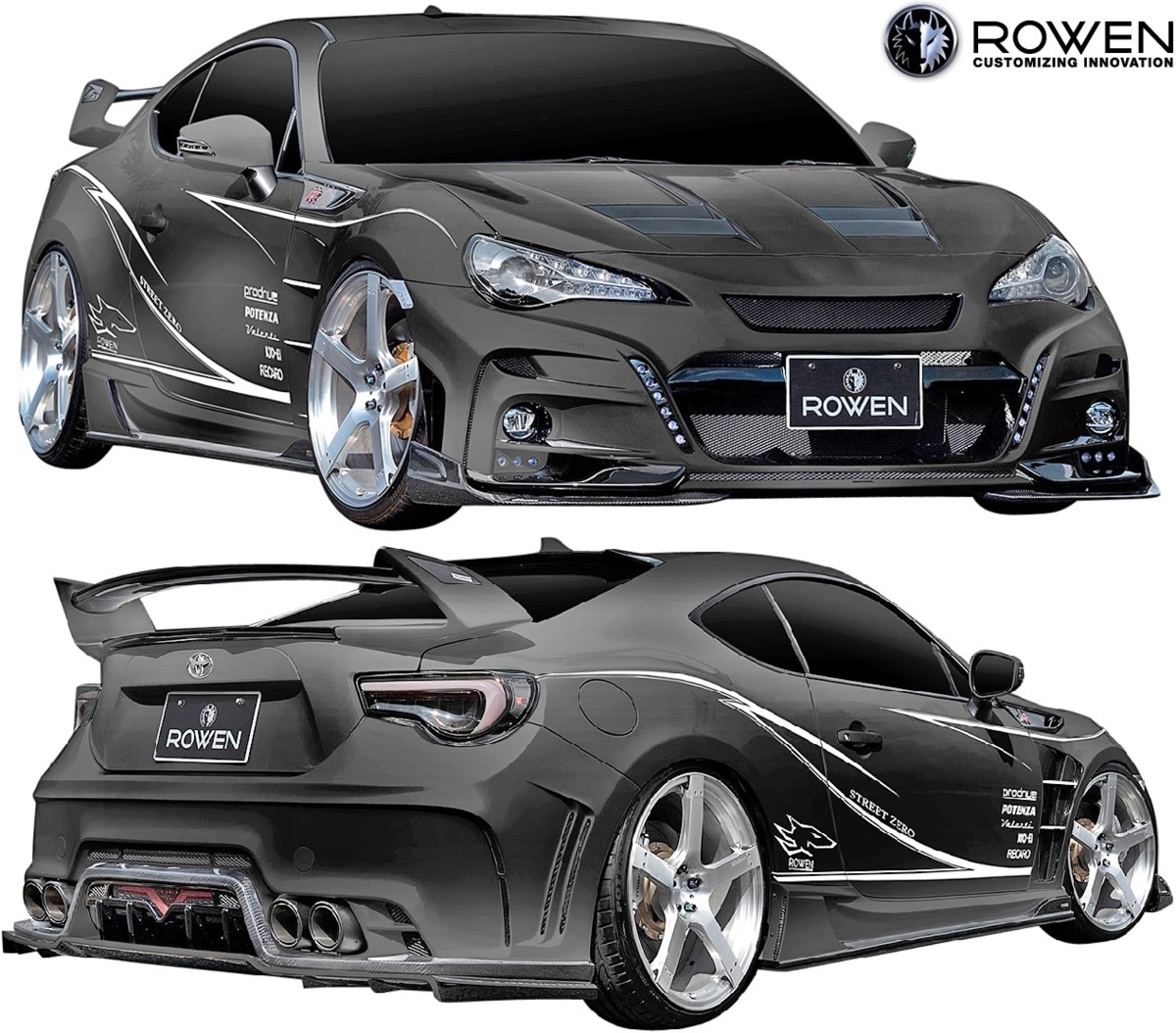 【M’s】TOYOTA 86 ZN6 後期 (2016.8-) ROWEN リアバンパー専用 リアディフューザー ／／ FRP+カーボン ロエン ロウェン エアロ 1T009P40_画像8