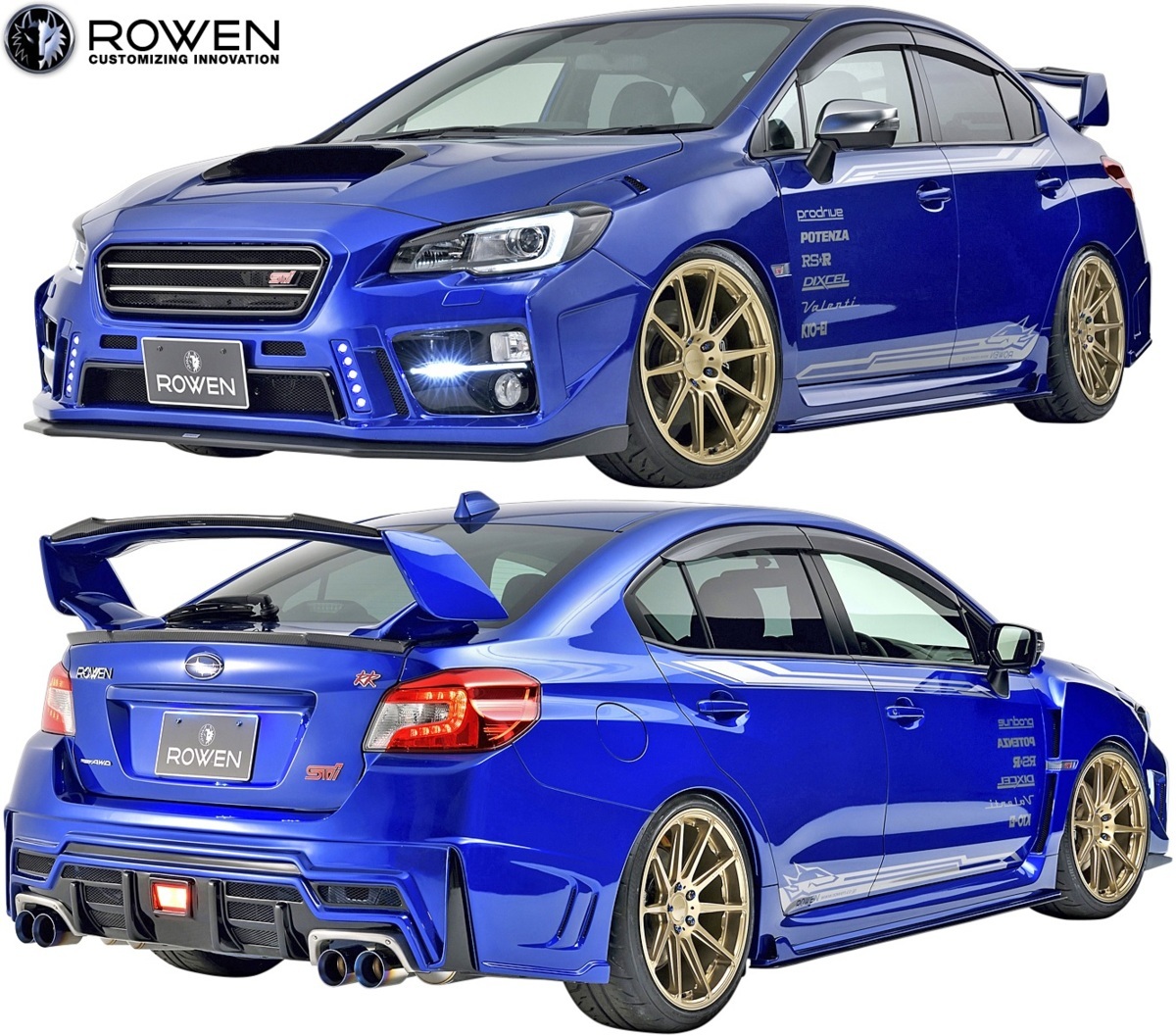 【M’s】SUBARU WRX STI / S4 A-C型 前期 (2014.08-2017.05) ROWEN SPORT リアガーニーフラップ ／／ FRP ロエン ロウェン エアロ 1S006R00_画像6