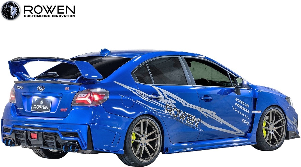 【M's】スバル WRX STI/S4 後期 (2017.6-) ROWEN リアガーニーフラップ／／FRP VAB VAG エアロ ロエン ロウェン ローウェン 1S006R00_※ 画像はカーボン製のサンプル。