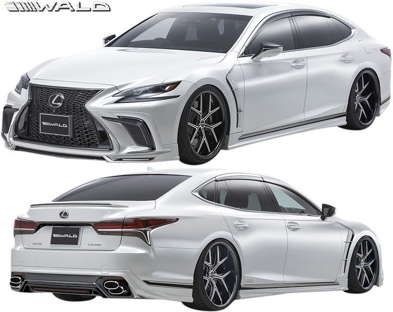 【M’s】レクサス 50系 LS 前期 LS500 ターボ F SPORT (H29.10-R2.10) WALD EXECUTIVE LINE フルエアロ 4点 ヴァルド バルド エアロ パーツ_画像2