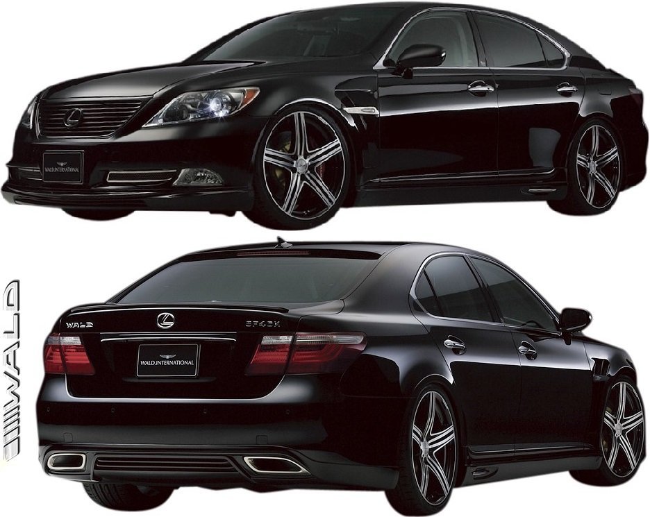 【M’s】レクサス 40系 LS 前期 LS460 LS600h (H18.9-H21.9) WALD EXECUTIVE LINE V1 サイドステップ (ショート用) ヴァルド バルド エアロ_画像3