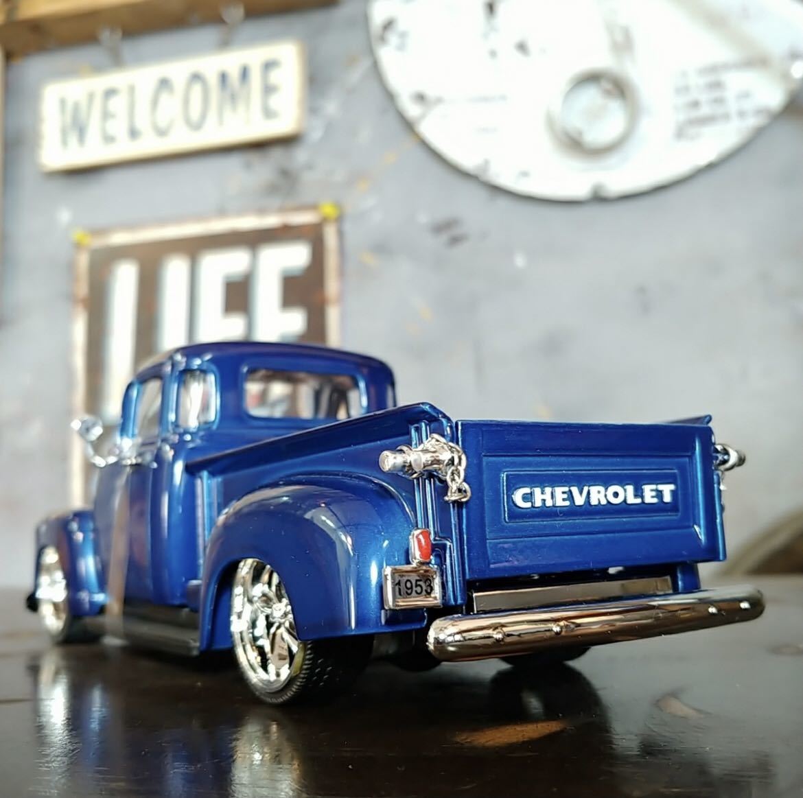 アメリカン インテリア コレクション/ 53's シボレー ピックアップ（BL） 1953 CHEVROLET 3100 PICKUP 1:24スケール/ #店舗什器 #ガレージの画像5