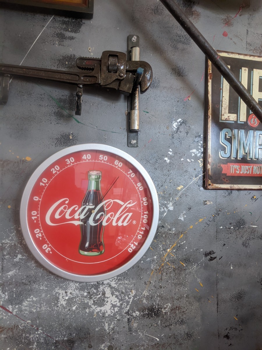 コカ・コーラ オフィシャルグッズ 米国仕様 温度計 Coca-Cola #サーモメーター #ウォールデコ #ガレージ雑貨 #アメリカン雑貨 アメリカン