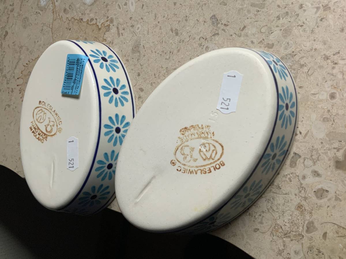 値下げ　新品未使用　ポーランド陶器　中オーバル深皿　ミニボウル　長辺16cm 高4cm_画像5