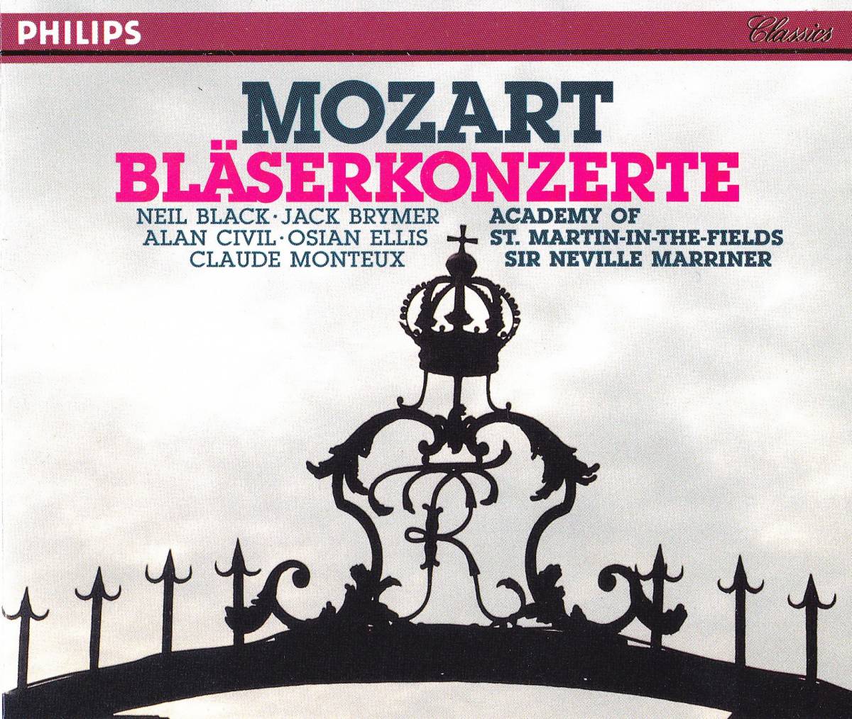 廃盤超希少 3CD 初期西独盤 ネヴィル・マリナー アカデミー室内管弦楽団 モーツアルト 管楽器のための協奏曲 集_画像1