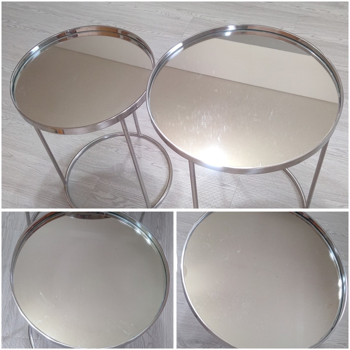 ZARA HOME ザラホーム ミラー ネストテーブル サイドテーブル ZARA HOME ザラホーム ミラー ネストテーブル サイドテーブル