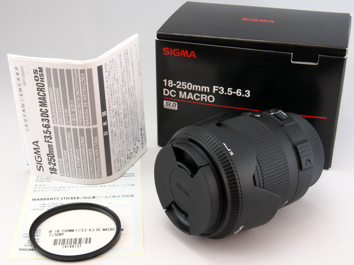 激安大特価！ F3.5-6.3 18-250mm レンズ SIGMA 美品 DC 保護フィルター