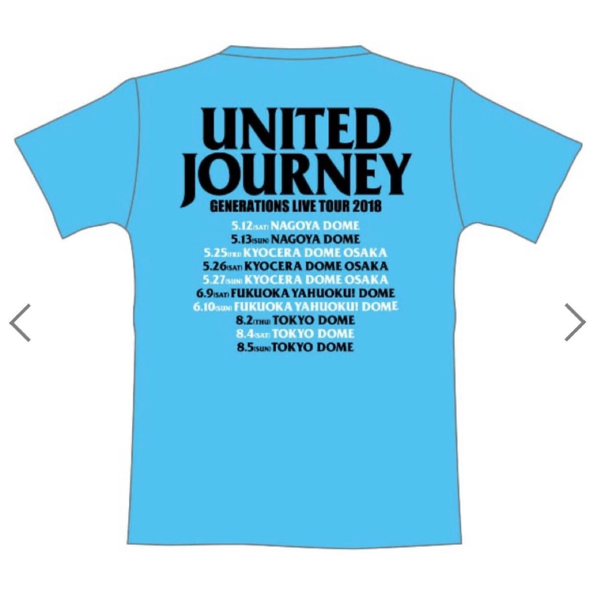 GENERATIONS ジェネ　LIVE TOUR 2018  UNITED JOURNEY ツアーTシャツ