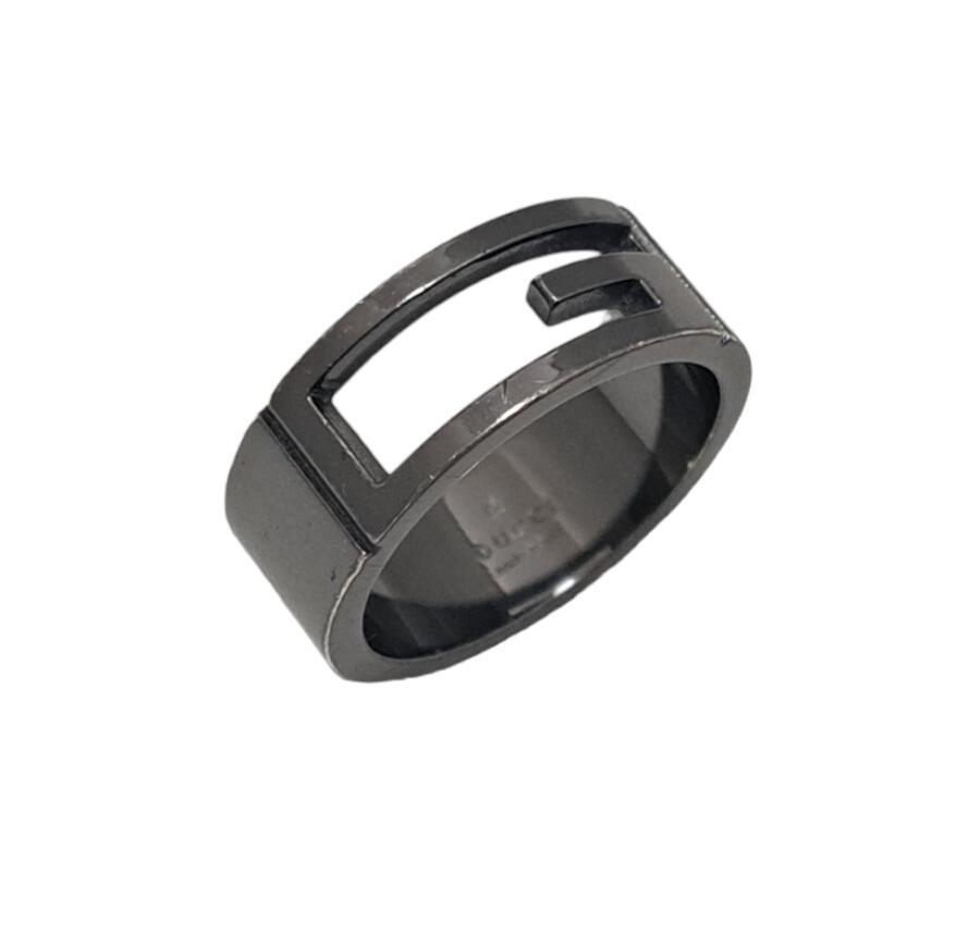 グッチ 指輪 SV925 ブランテッドGリング ＃１７ シルバー リング コーティング メンズ 16号 メンズ レディース【中古】_画像2