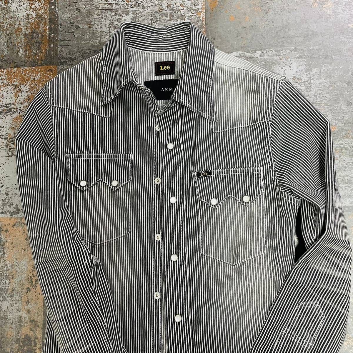 美品】AKM 別注 LEE HICKORY Western Shirts ウエスタンシャツ デニム