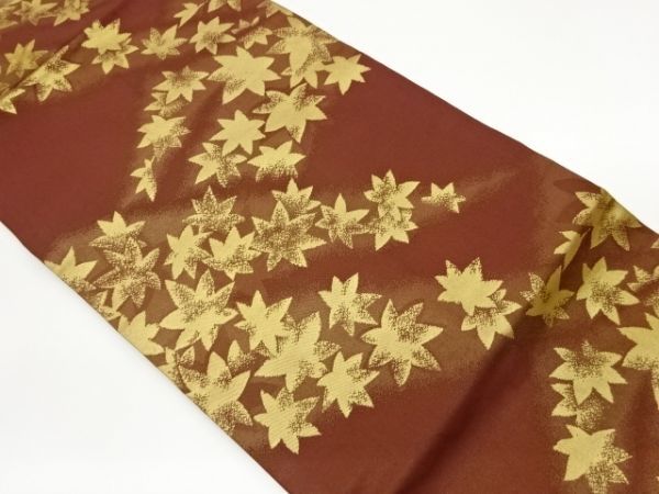 メーカー直売】 宗sou 紅葉模様織出し名古屋帯【リサイクル】【着