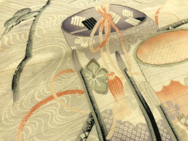 ユーシャ様 専用【夏用】絽◇正絹◇横段模様◇開き名古屋 あすつく
