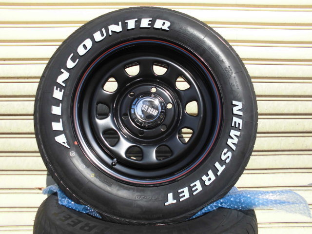 200 series Hiace unused IRON HEAD black wheel 2022 year new goods white letter tire 4ps.@SET 6H-139.7 16 -inch 215/65R16C Daytona 