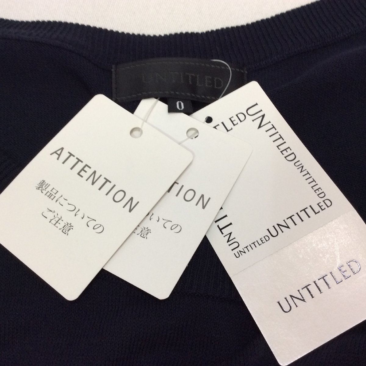  unused *UNTITLED Untitled lady's One-piece 0 navy × gray 