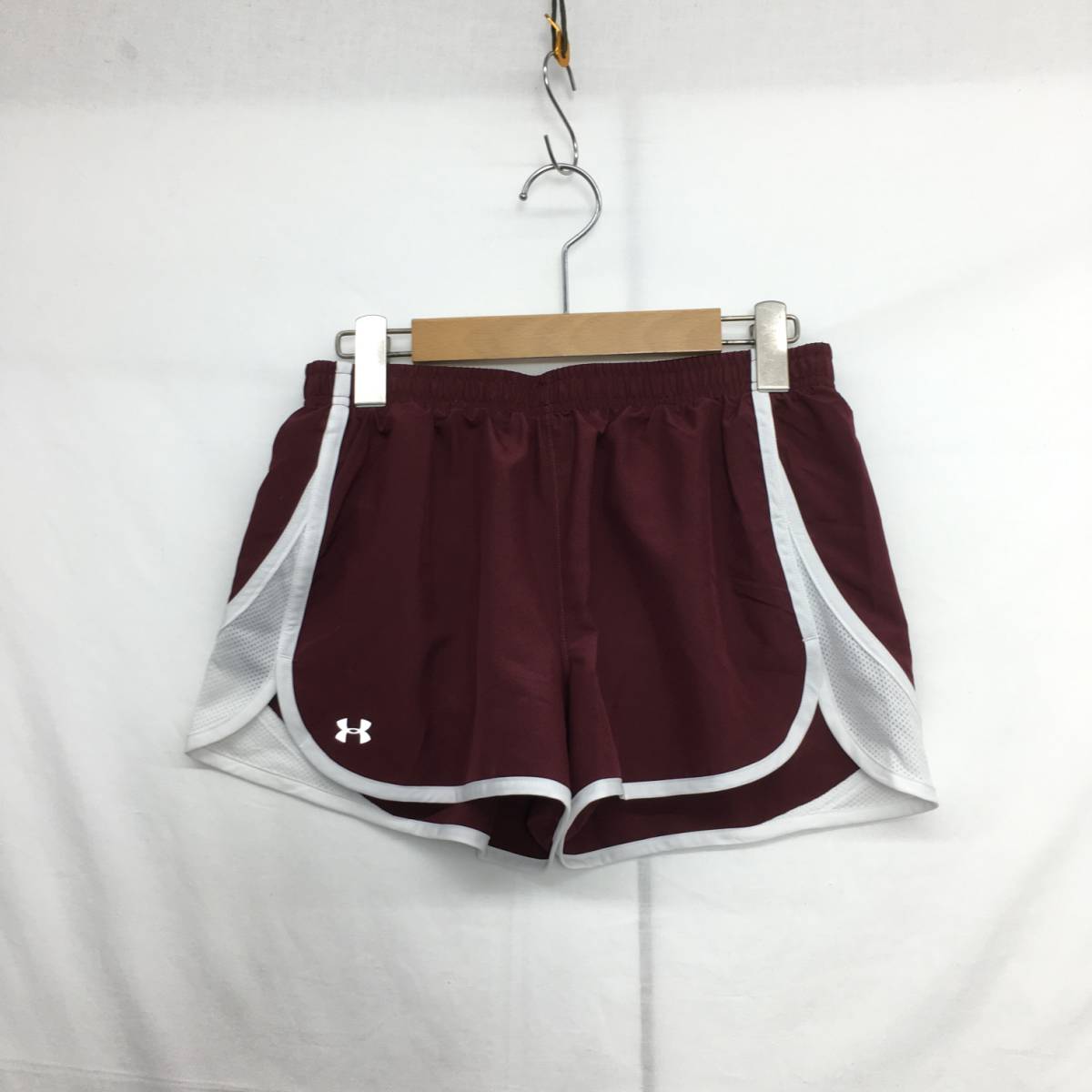 NZ016*UNDER ARMOUR heat gear шорты *SM* wine red серия Under Armor бег шорты 