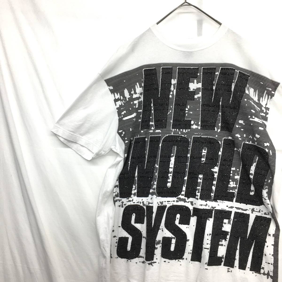 NZ035●MARC BY MARC JACOBS NEW WORLD SYSTEM Tシャツ●0/S●ホワイト オーバーサイズ 半袖 M4004243_画像1