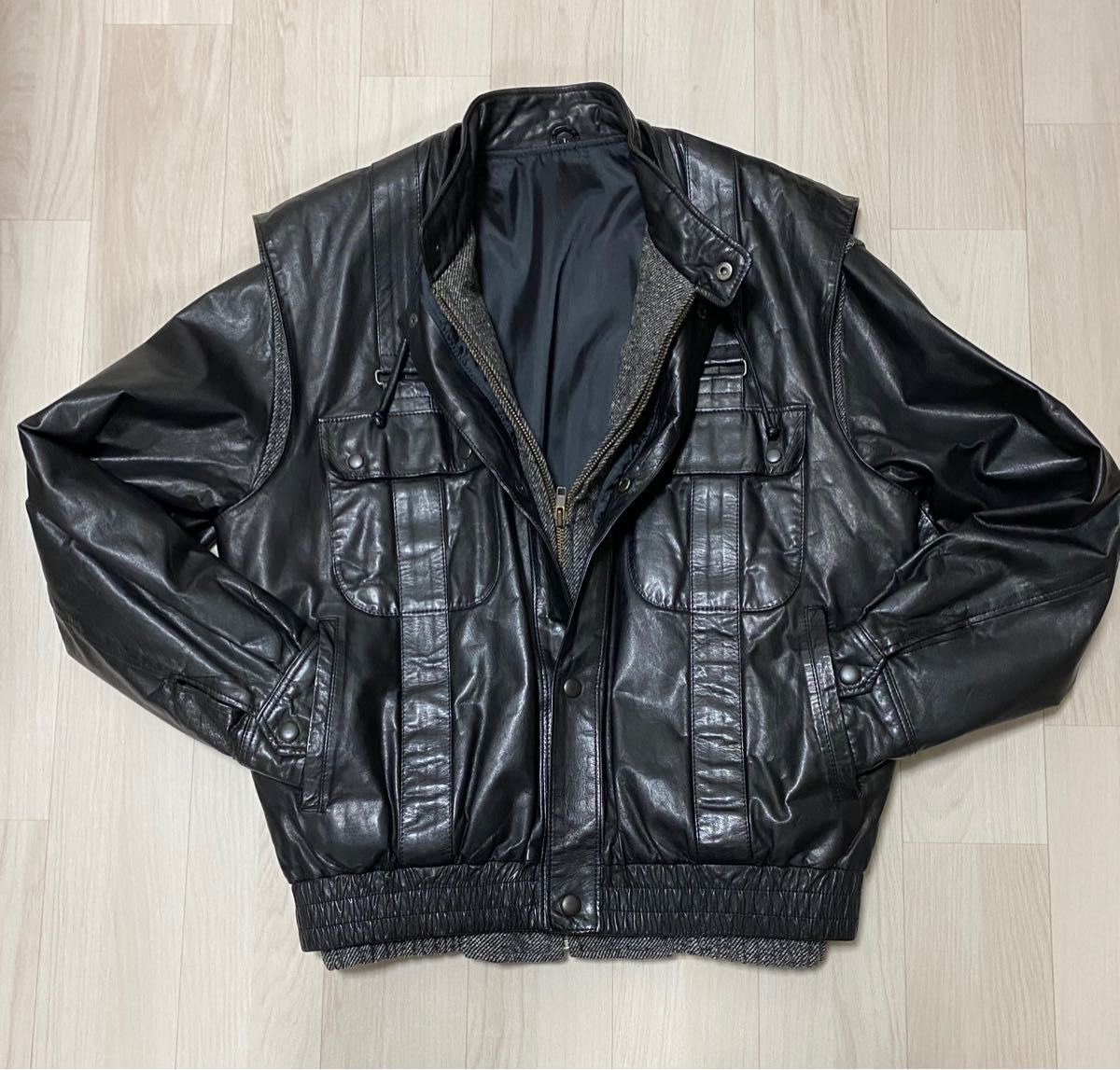 希少 美品】3wayレザージャケット 日本製・Lサイズ|Yahoo 希少 美品】3wayレザージャケット 日本製・Lサイズ|Yahoo