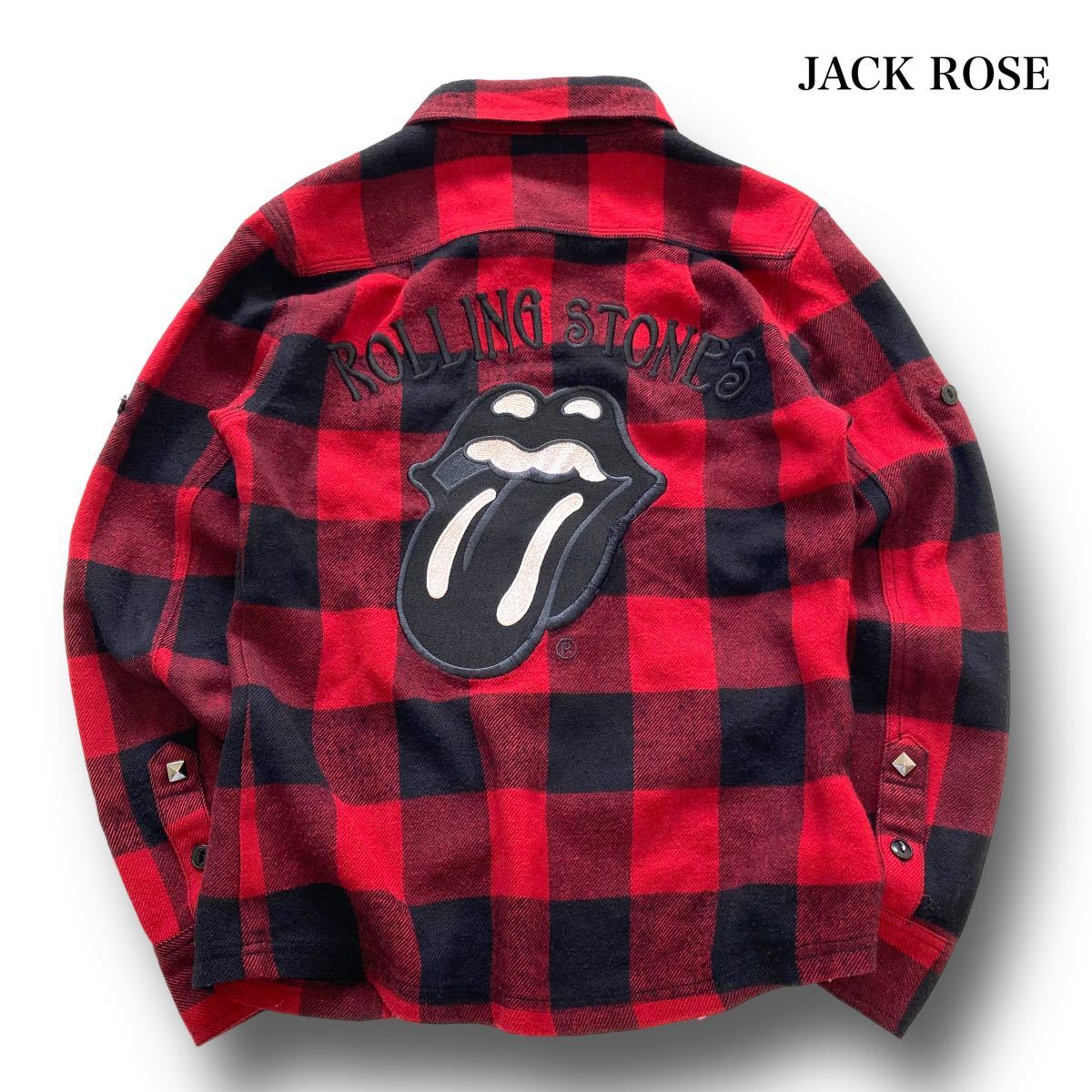 JACK ROSE】ジャックローズ ローリングストーンズ刺繍 JACK ROSE】ジャックローズ ローリングストーンズ刺繍