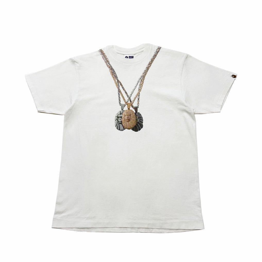 NFS limited BAPE Jacob necklace T-shirt a bathing ape NIGO White Size M