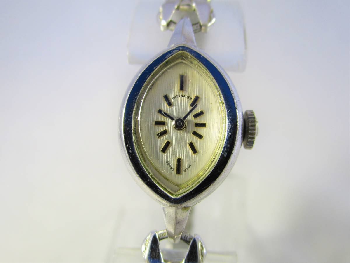 1960年代 WITTNAUER ウィットナー by LONGINES ロンジン ブランド アンティーク ビンテージ 手巻き 腕時計 アメリカ ブランド シルバー銀色_画像6