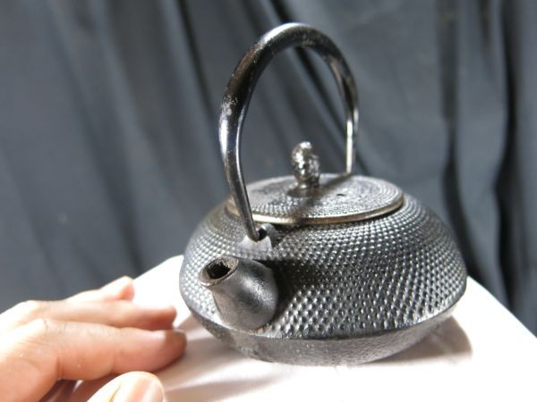 A　霞鉄瓶①　金工　茶　茶道具 煎茶道具_画像9