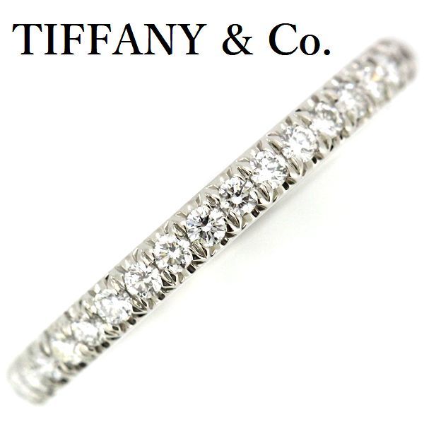  Tiffany so rest diamond band ring 20P Pt950 ring 7.5 number 