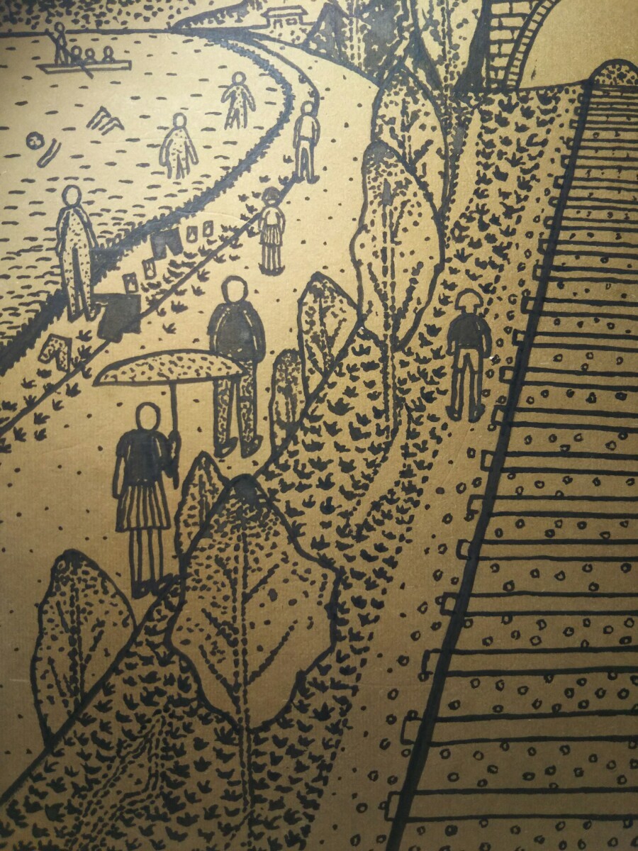 Yahoo!オークション - 【大型希少色紙作品】山下清 ペン画 Yahoo!オークション - 【大型希少色紙作品】山下清 ペン画