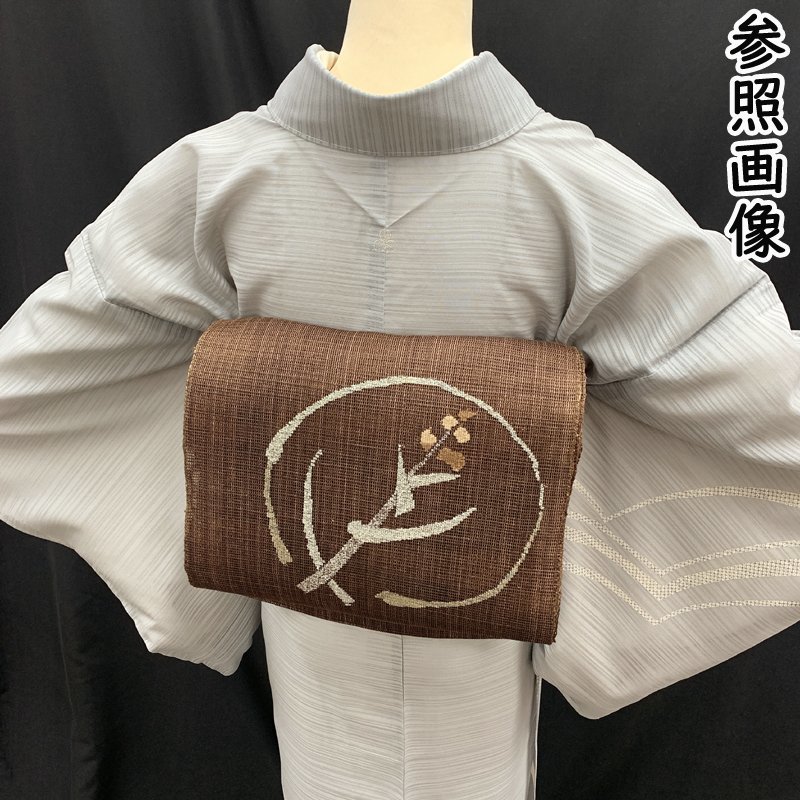 銀座きしや○夏物 付下げ 変わり絽 刺繍 グレー 染疋田 金彩 一つ紋