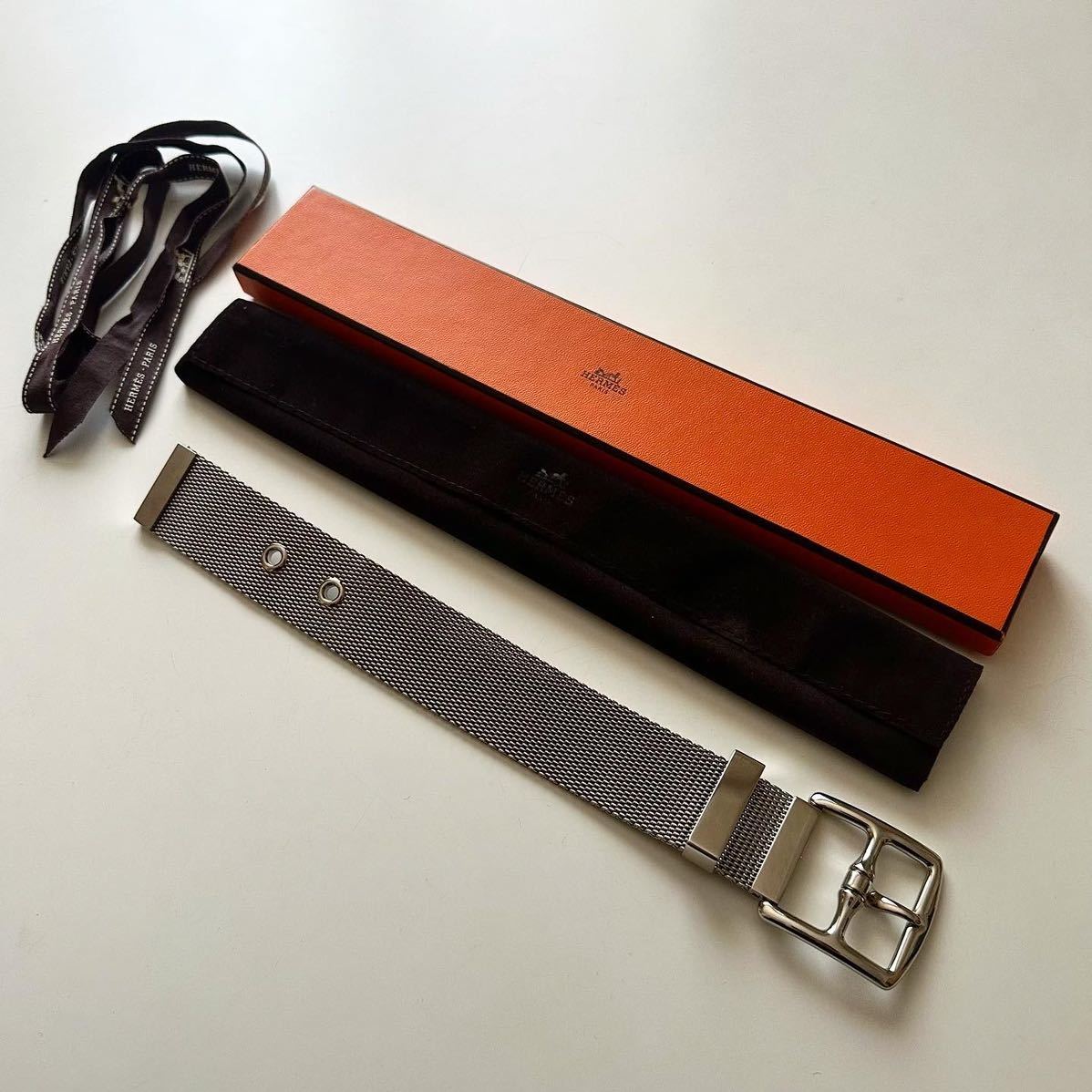 名作 HERMES エルメス Etriviere エトリヴィエール Mesh Belt 名作 HERMES エルメス Etriviere エトリヴィエール Mesh Belt