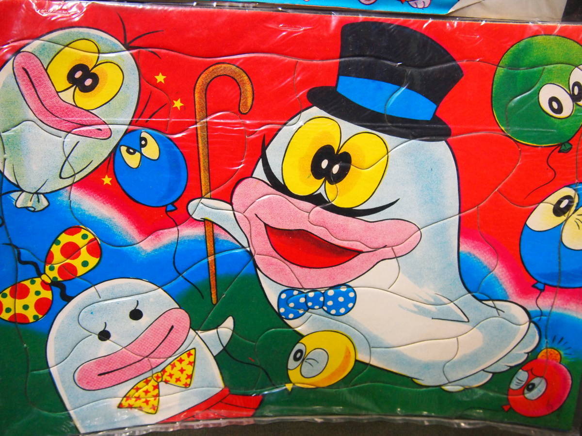 即決 昭和レトロ1960年代後期 オバケのＱ太郎 紙製パズル 赤 未開封品 藤子不二雄 駄菓子屋の画像2