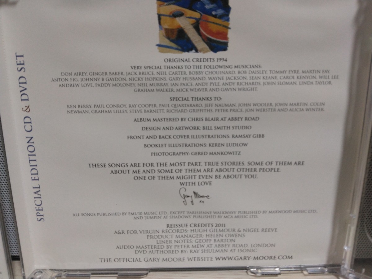 ☆GARY MOORE☆BALLARDS ＆ BLUES【限定盤】ゲーリー・ムーア　 SPECIAL EDITION CD+DVD SET 紙製スリーブ_画像6