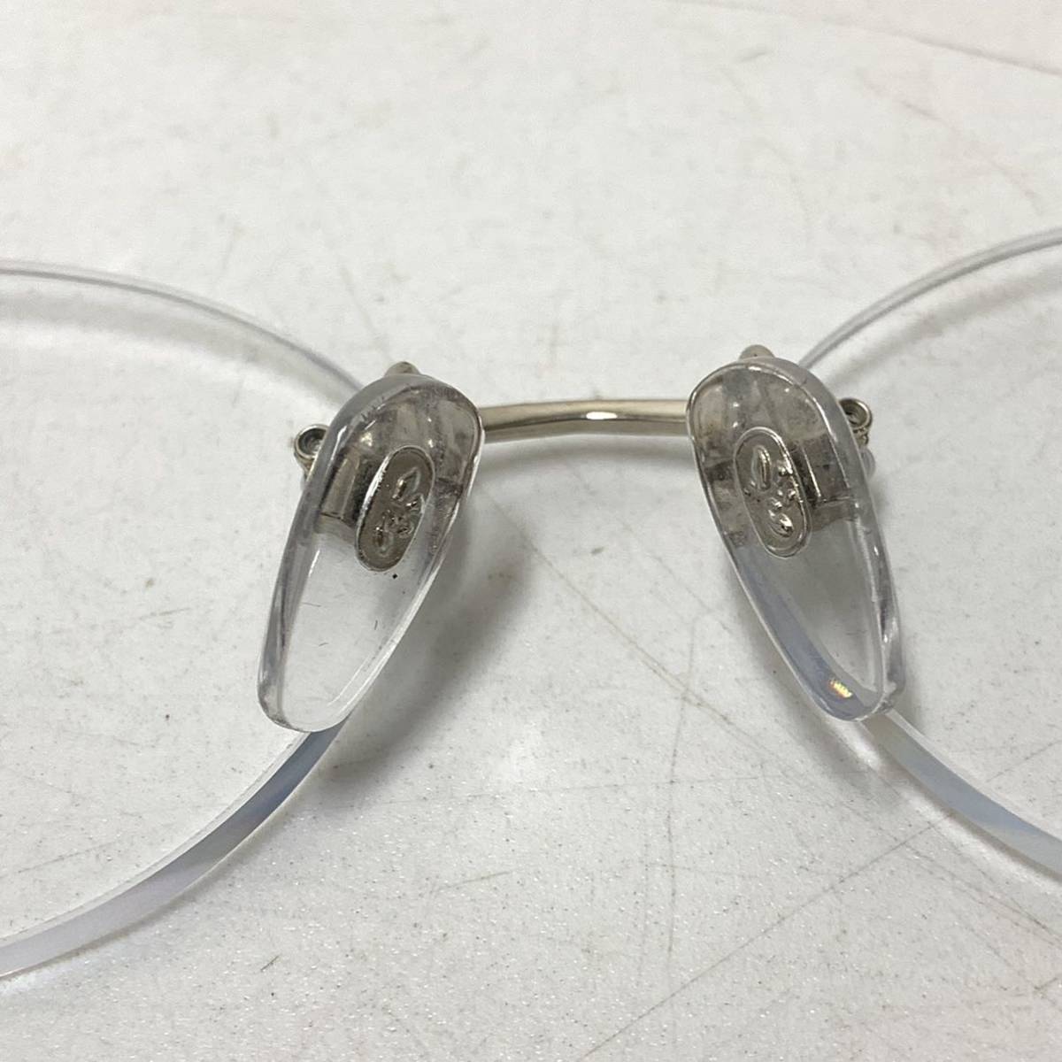 LEONALD 眼鏡 メガネフレーム LEO18M WKGP 度入り シルバー裝飾 日本製