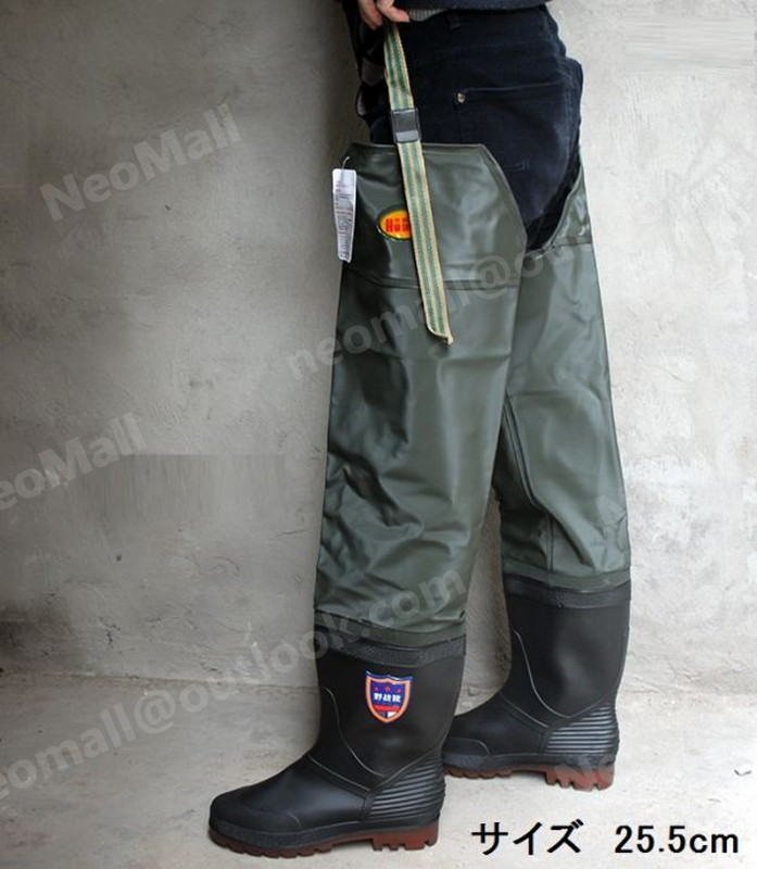  hip waders 25.5cm fishing . leisure .. industry . disaster prevention . boots rubber length fishing boots 