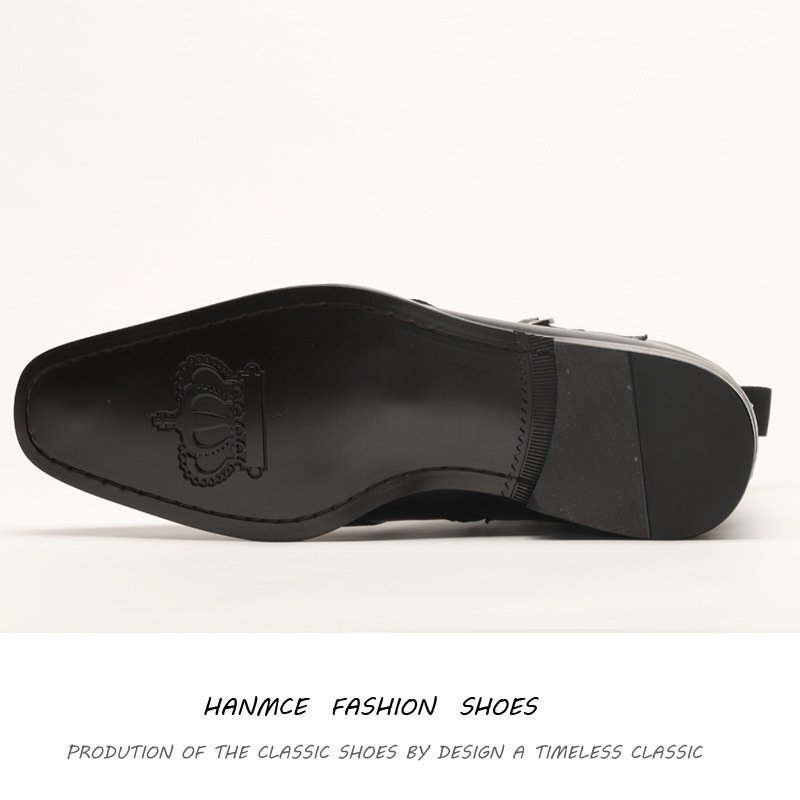 メンズ ビジネス レザー ブーツ ブラック サイズ 25.5cm 革靴 靴 カジュアル 屈曲性 通勤 軽量 柔らかい 新品 【220】 - 7