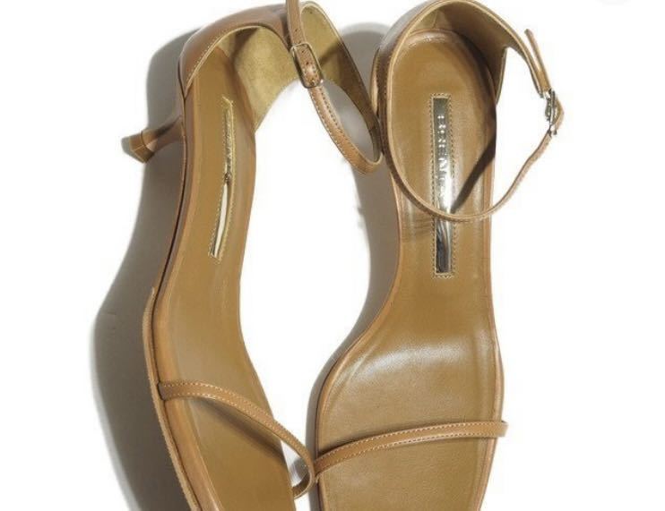BRENTA ブレンタ アンクルストラップ レザーサンダル キャメル 36.5