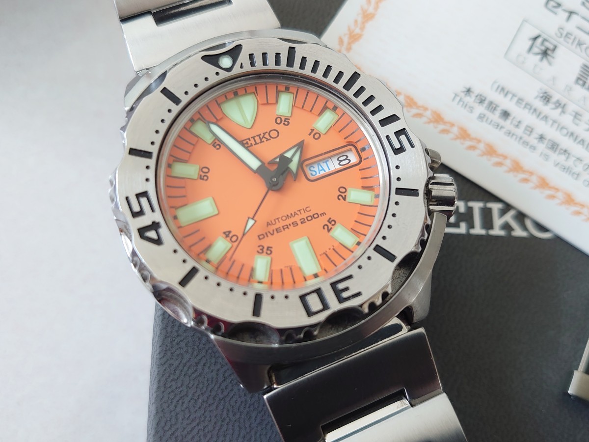 SEIKO セイコー オレンジモンスター 自動巻 ダイバー ブラックモンスター メンズ腕時計