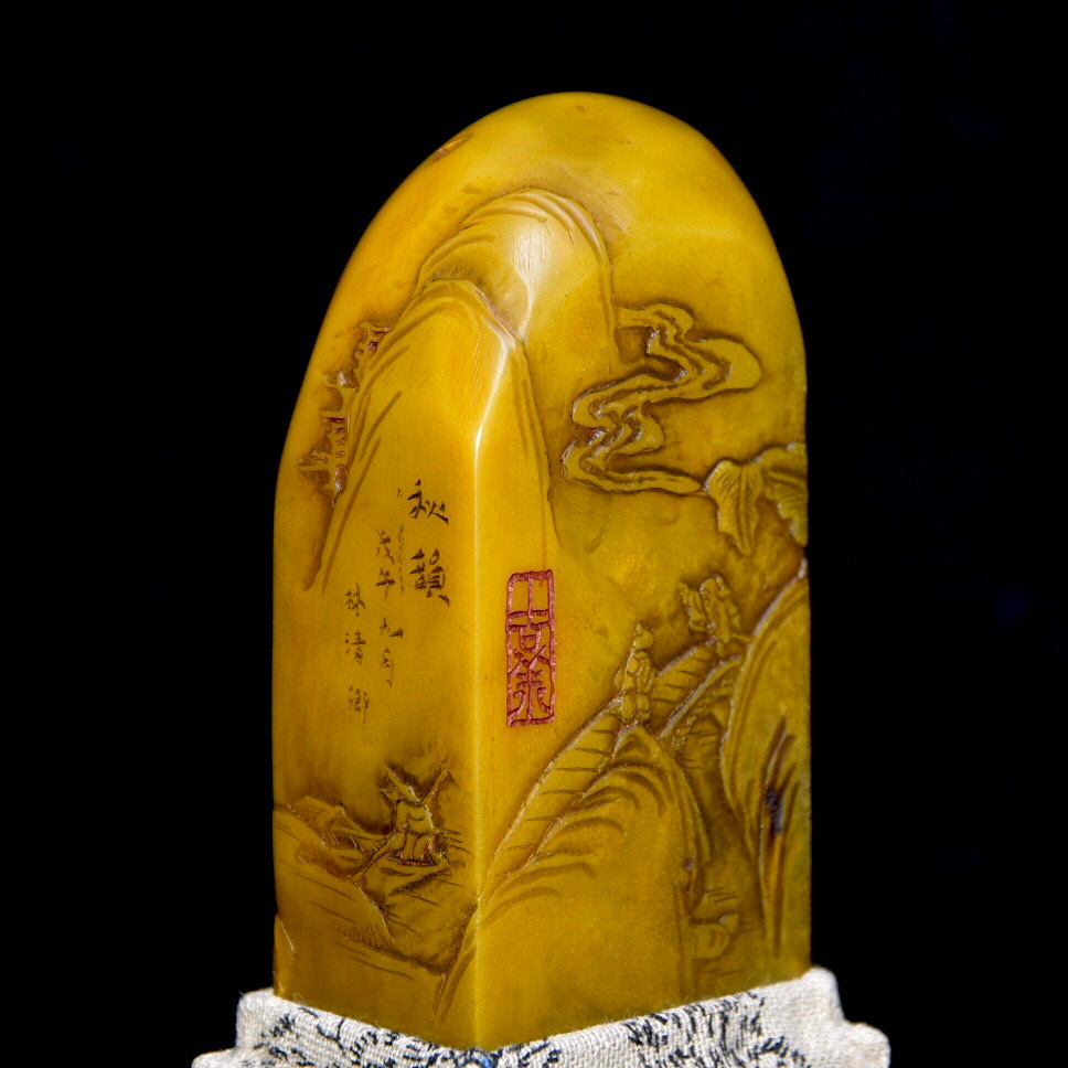 人気提案 田黄石 寿山石 ▽鴻▽ 細密彫 中国古美術 中国古玩 古賞物