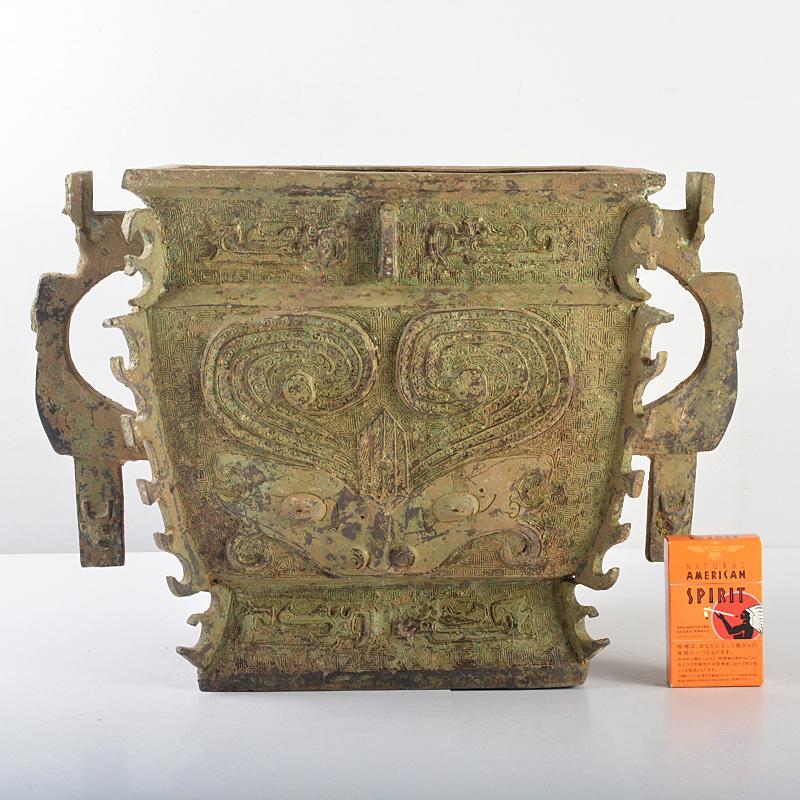 中国 古銅 饕餮文 四方香炉 大香炉 U R5237B www.anac-mali.org