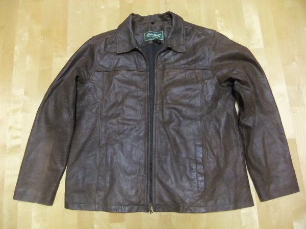 新着商品 Eddie Bauer レザーライダースジャケット ブラウン ９０ｓ