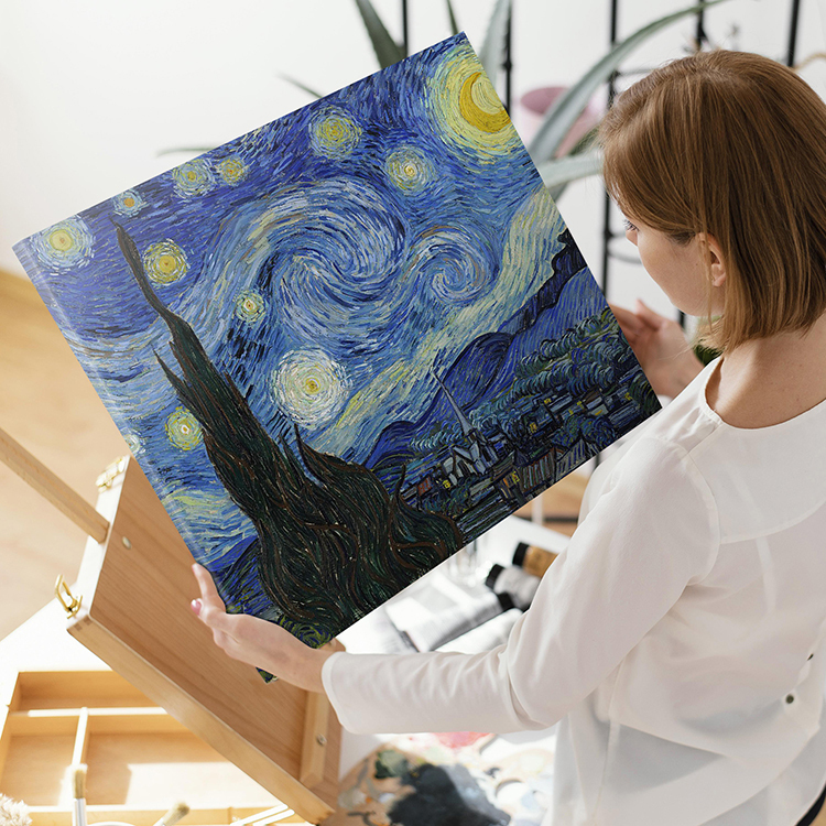 アートパネル アートボード ゴッホ 星月夜 53x41 B3 壁掛け インテリア 絵画 01_画像1