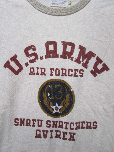 AVIREX U.S.ARMY 長袖Ｔシャツ・Ｌ（アヴィレックスU.S.AIR FORCEミリタリーリブロンＴシャツ）_画像2