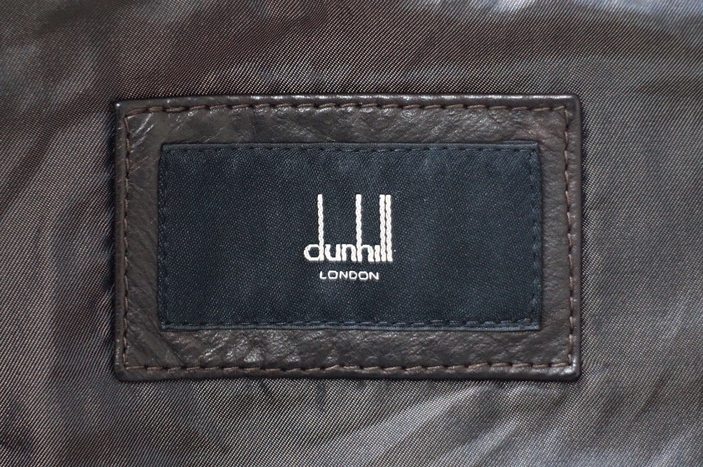 定価40万 美品 dunhill ダンヒル 最高級 レザー フライトジャケット カーフスキン 牛革 ダークブラウン L R Fit ライダース ブルゾン_画像5