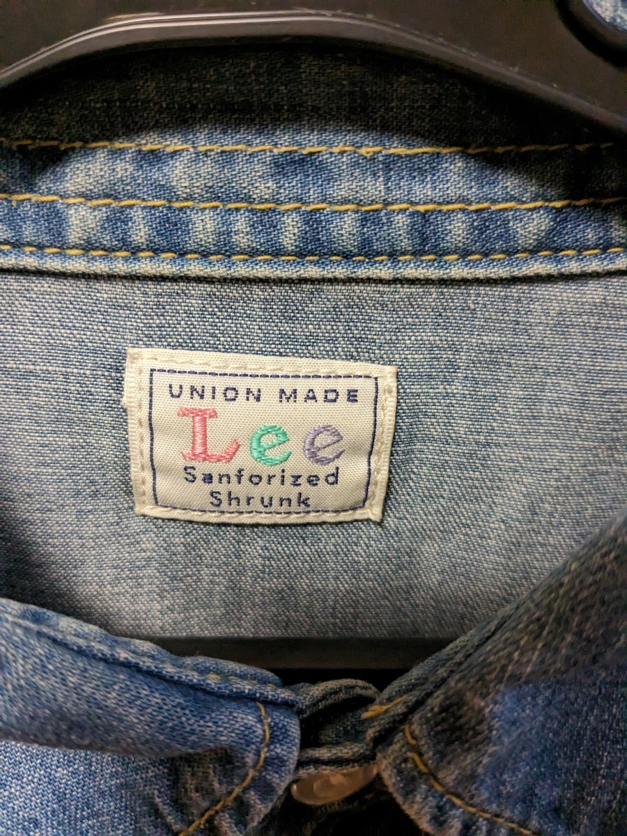 Lee UNION MADE Sanforized Shrunk デニムシャツ　Mサイズ　コットン　長袖